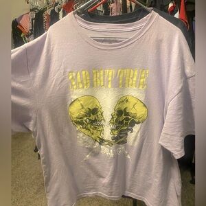 Metallica lavender lilac band tee skulls